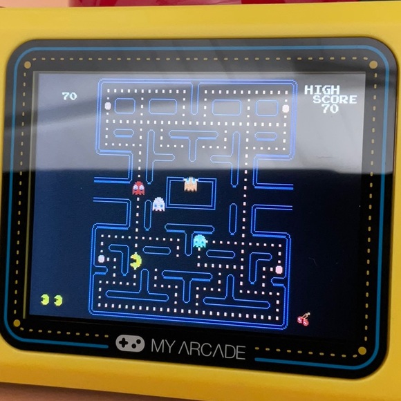 Yellow Pac-Man Handheld Game Console - Picture 3 of 12